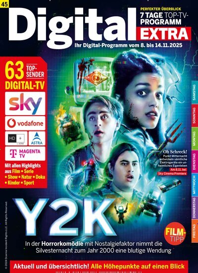 Titelbild der Ausgabe 45/2025 von Digital EXTRA. Diese Zeitschrift und viele weitere Programmzeitschriften als Abo oder epaper bei United Kiosk online kaufen.