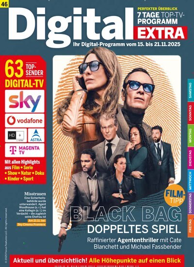Titelbild der Ausgabe 46/2025 von Digital EXTRA. Diese Zeitschrift und viele weitere Programmzeitschriften als Abo oder epaper bei United Kiosk online kaufen.
