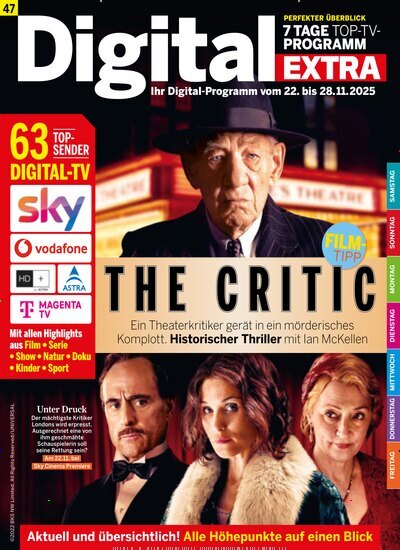 Titelbild der Ausgabe 47/2025 von Digital EXTRA. Diese Zeitschrift und viele weitere Programmzeitschriften als Abo oder epaper bei United Kiosk online kaufen.