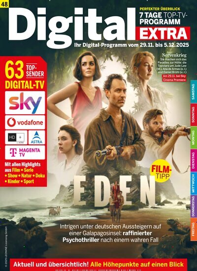 Titelbild der Ausgabe 48/2025 von Digital EXTRA. Diese Zeitschrift und viele weitere Programmzeitschriften als Abo oder epaper bei United Kiosk online kaufen.