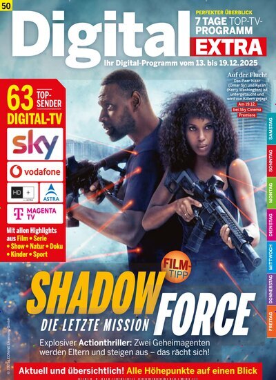 Titelbild der Ausgabe 50/2025 von Digital EXTRA. Diese Zeitschrift und viele weitere Programmzeitschriften als Abo oder epaper bei United Kiosk online kaufen.