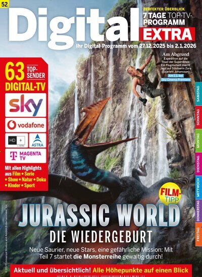 Titelbild der Ausgabe 52/2025 von Digital EXTRA. Diese Zeitschrift und viele weitere Programmzeitschriften als Abo oder epaper bei United Kiosk online kaufen.