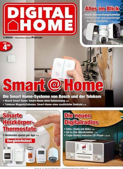 Titelbild der Ausgabe 1/2024 von Digital Home. Diese Zeitschrift und viele weitere Audiomagazine, Filmmagazine und Fotozeitschriften als Abo oder epaper bei United Kiosk online kaufen.