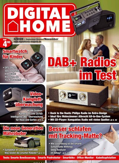 Titelbild der Ausgabe 3/2026 von Digital Home. Diese Zeitschrift und viele weitere Audiomagazine, Filmmagazine und Fotozeitschriften als Abo oder epaper bei United Kiosk online kaufen.