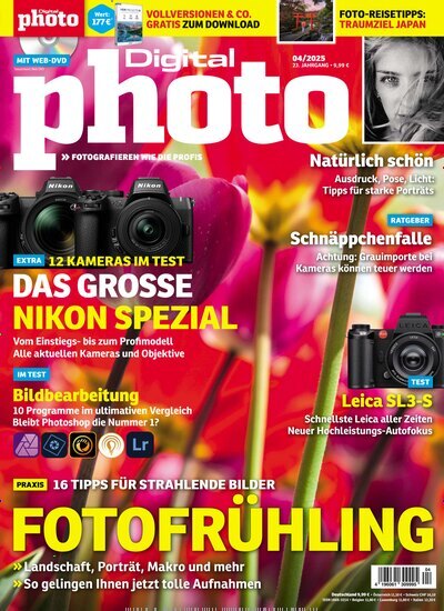 Titelbild der Ausgabe 4/2025 von DigitalPHOTO. Diese Zeitschrift und viele weitere Audiomagazine, Filmmagazine und Fotozeitschriften als Abo oder epaper bei United Kiosk online kaufen.