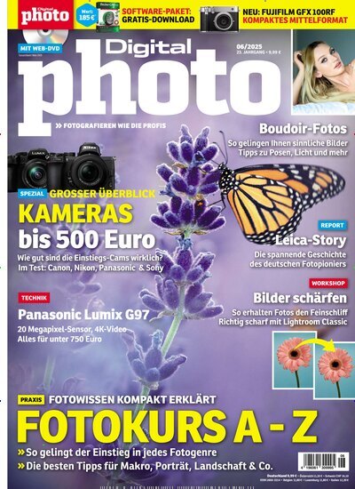 Titelbild der Ausgabe 6/2025 von DigitalPHOTO. Diese Zeitschrift und viele weitere Audiomagazine, Filmmagazine und Fotozeitschriften als Abo oder epaper bei United Kiosk online kaufen.