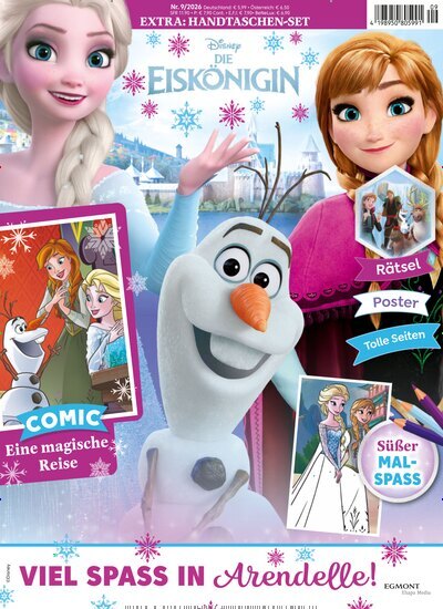Titelbild der Ausgabe 9/2026 von Disney Die Eiskönigin. Diese Zeitschrift und viele weitere Jugendzeitschriften und Kinderzeitschriften als Abo oder epaper bei United Kiosk online kaufen.