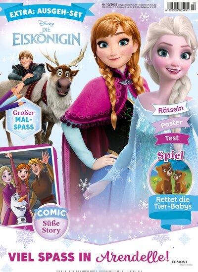 Titelbild der Ausgabe 10/2026 von Disney Die Eiskönigin. Diese Zeitschrift und viele weitere Jugendzeitschriften und Kinderzeitschriften als Abo oder epaper bei United Kiosk online kaufen.
