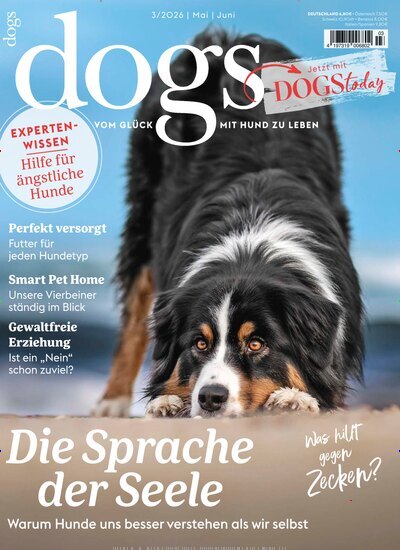 Titelbild der Ausgabe 3/2026 von Dogs. Diese Zeitschrift und viele weitere Elternzeitschriften und Tierzeitschriften als Abo oder epaper bei United Kiosk online kaufen.