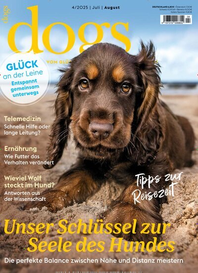 Titelbild der Ausgabe 4/2025 von Dogs. Diese Zeitschrift und viele weitere Elternzeitschriften und Tierzeitschriften als Abo oder epaper bei United Kiosk online kaufen.
