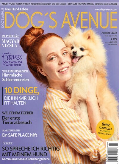 Titelbild der Ausgabe 1/2024 von Dogs Avenue. Diese Zeitschrift und viele weitere Elternzeitschriften und Tierzeitschriften als Abo oder epaper bei United Kiosk online kaufen.