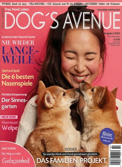 Titelbild der Ausgabe 2/2023 von Dogs Avenue. Diese Zeitschrift und viele weitere Elternzeitschriften und Tierzeitschriften als Abo oder epaper bei United Kiosk online kaufen.