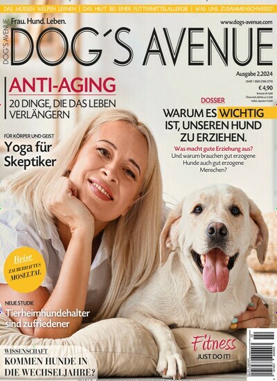 Titelbild der Ausgabe 2/2024 von Dogs Avenue. Diese Zeitschrift und viele weitere Elternzeitschriften und Tierzeitschriften als Abo oder epaper bei United Kiosk online kaufen.