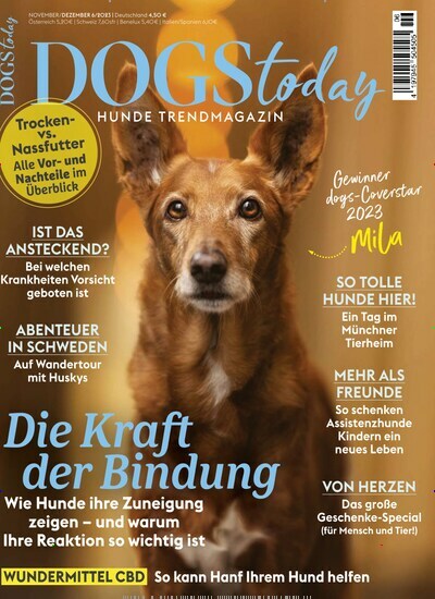 Titelbild der Ausgabe 6/2023 von DOGS Today. Diese Zeitschrift und viele weitere Elternzeitschriften und Tierzeitschriften als Abo oder epaper bei United Kiosk online kaufen.