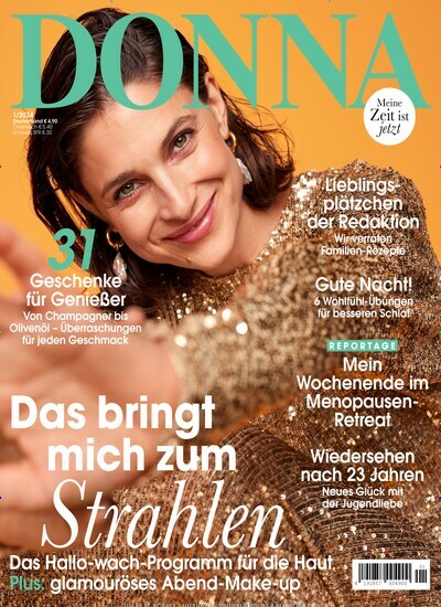 Titelbild der Ausgabe 1/2024 von Donna. Diese Zeitschrift und viele weitere Frauenzeitschriften als Abo oder epaper bei United Kiosk online kaufen.