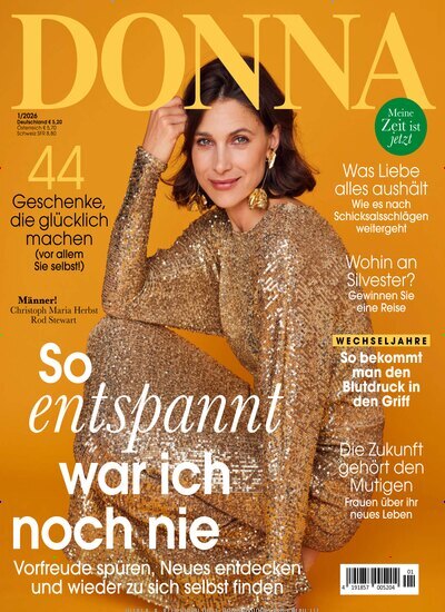 Titelbild der Ausgabe 1/2026 von Donna. Diese Zeitschrift und viele weitere Frauenzeitschriften als Abo oder epaper bei United Kiosk online kaufen.