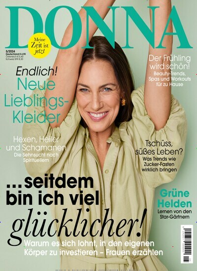 Titelbild der Ausgabe 5/2024 von Donna. Diese Zeitschrift und viele weitere Frauenzeitschriften als Abo oder epaper bei United Kiosk online kaufen.