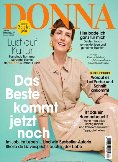 Titelbild der Ausgabe 7/2026 von Donna. Diese Zeitschrift und viele weitere Frauenzeitschriften als Abo oder epaper bei United Kiosk online kaufen.
