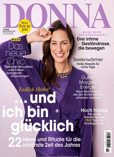 Titelbild der Ausgabe 11/2026 von Donna. Diese Zeitschrift und viele weitere Frauenzeitschriften als Abo oder epaper bei United Kiosk online kaufen.