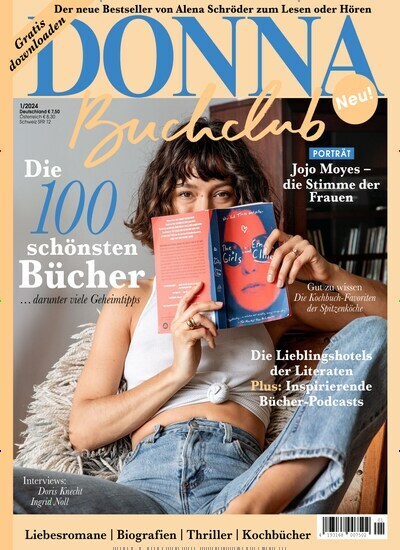 Titelbild der Ausgabe 1/2024 von Donna Buchclub. Diese Zeitschrift und viele weitere Frauenzeitschriften als Abo oder epaper bei United Kiosk online kaufen.