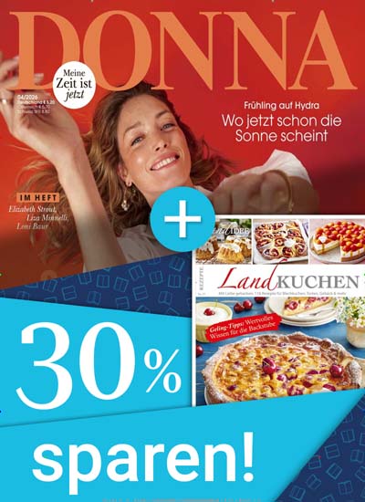 Titelbild der Ausgabe 4/2026 von Donna Zeitschriften Bundle. Diese Zeitschrift und viele weitere Frauenzeitschriften als Abo oder epaper bei United Kiosk online kaufen.
