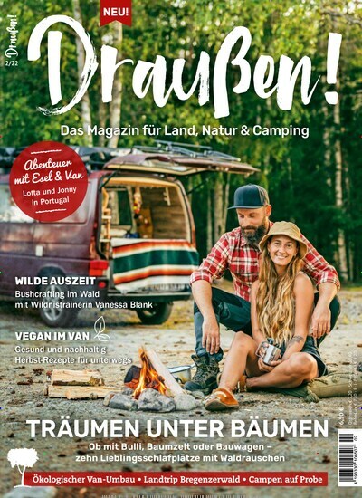 Titelbild der Ausgabe 2/2022 von Draußen!. Diese Zeitschrift und viele weitere Reisemagazine, Freizeitmagazine und Wissensmagazine als Abo oder epaper bei United Kiosk online kaufen.