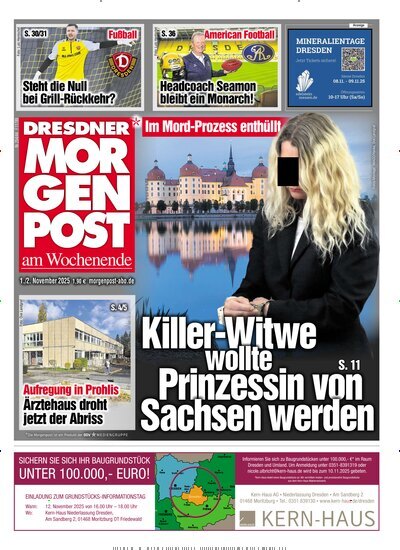 Titelbild der Ausgabe 257/2025 von Dresdner Morgenpost. Diese Zeitschrift und viele weitere Zeitungsabos als Abo oder epaper bei United Kiosk online kaufen.