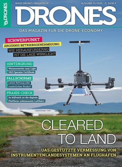 Titelbild der Ausgabe 1/2024 von Drones. Diese Zeitschrift und viele weitere Computerzeitschriften, Tabletmagazine und Smartphonemagazine als Abo oder epaper bei United Kiosk online kaufen.