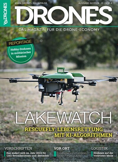 Titelbild der Ausgabe 2/2024 von Drones. Diese Zeitschrift und viele weitere Computerzeitschriften, Tabletmagazine und Smartphonemagazine als Abo oder epaper bei United Kiosk online kaufen.