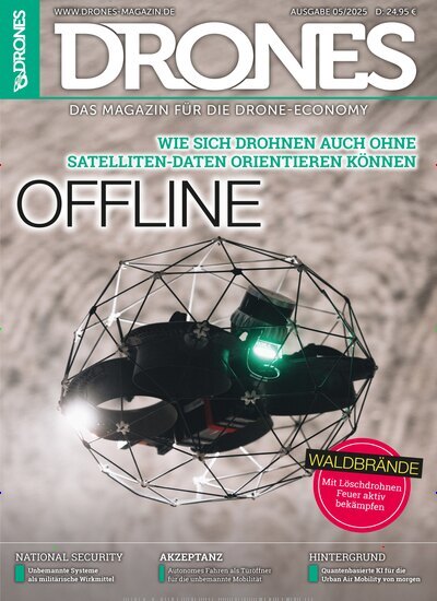Titelbild der Ausgabe 5/2025 von Drones. Diese Zeitschrift und viele weitere Computerzeitschriften, Tabletmagazine und Smartphonemagazine als Abo oder epaper bei United Kiosk online kaufen.