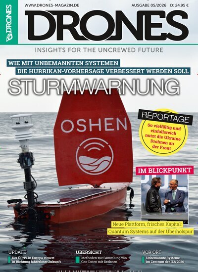 Titelbild der Ausgabe 5/2026 von Drones. Diese Zeitschrift und viele weitere Computerzeitschriften, Tabletmagazine und Smartphonemagazine als Abo oder epaper bei United Kiosk online kaufen.