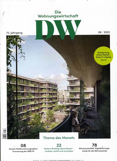 Titelbild der Ausgabe 6/2022 von DW Die Wohnungswirtschaft. Diese Zeitschrift und viele weitere Businessmagazine als Abo oder epaper bei United Kiosk online kaufen.