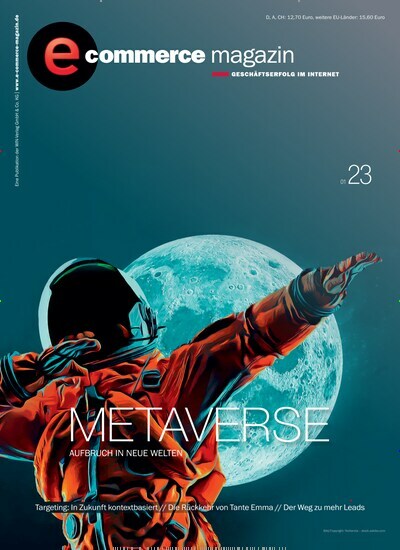 Titelbild der Ausgabe 1/2023 von e-commerce magazin. Diese Zeitschrift und viele weitere Businessmagazine als Abo oder epaper bei United Kiosk online kaufen.