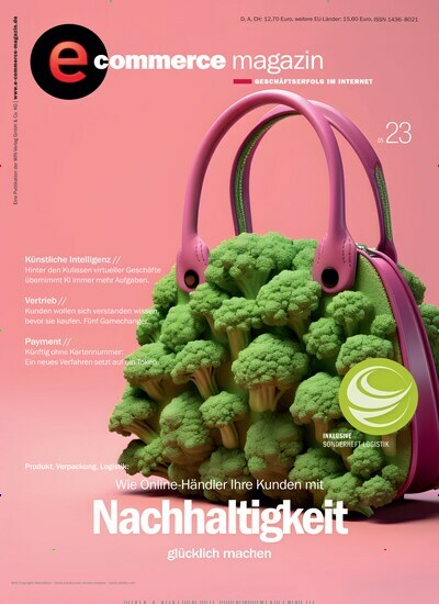 Titelbild der Ausgabe 5/2023 von e-commerce magazin. Diese Zeitschrift und viele weitere Businessmagazine als Abo oder epaper bei United Kiosk online kaufen.