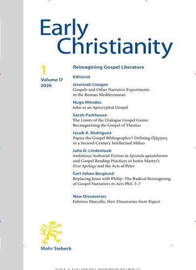 Titelbild der Ausgabe 1/2026 von Early Christianity (EC). Diese Zeitschrift und viele weitere Kunstmagazine und Kulturmagazine als Abo oder epaper bei United Kiosk online kaufen.