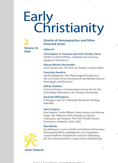Titelbild der Ausgabe 2/2025 von Early Christianity (EC). Diese Zeitschrift und viele weitere Kunstmagazine und Kulturmagazine als Abo oder epaper bei United Kiosk online kaufen.