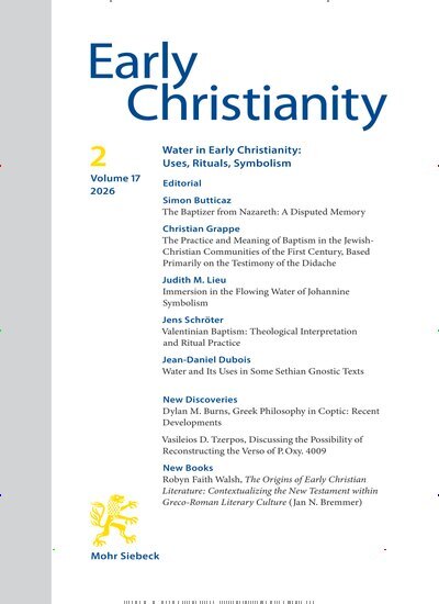 Titelbild der Ausgabe 2/2026 von Early Christianity (EC). Diese Zeitschrift und viele weitere Kunstmagazine und Kulturmagazine als Abo oder epaper bei United Kiosk online kaufen.