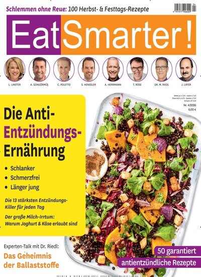 Titelbild der Ausgabe 4/2026 von EatSmarter!. Diese Zeitschrift und viele weitere Kochzeitschriften und Backzeitschriften als Abo oder epaper bei United Kiosk online kaufen.