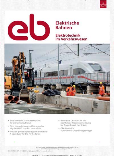 Titelbild der Ausgabe 6/2024 von eb - Elektrische Bahnen. Diese Zeitschrift und viele weitere Logistikmagazine und Medienmagazine als Abo oder epaper bei United Kiosk online kaufen.