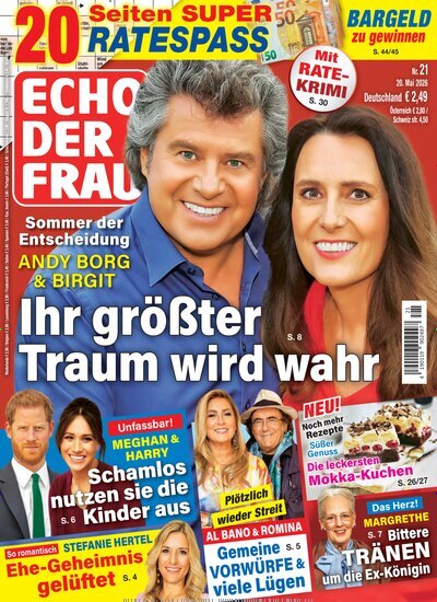 Titelbild der Ausgabe 21/2026 von Echo der Frau. Diese Zeitschrift und viele weitere Frauenzeitschriften als Abo oder epaper bei United Kiosk online kaufen.