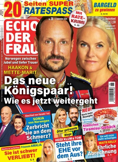 Titelbild der Ausgabe 36/2026 von Echo der Frau. Diese Zeitschrift und viele weitere Frauenzeitschriften als Abo oder epaper bei United Kiosk online kaufen.