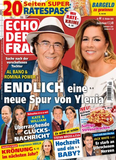 Titelbild der Ausgabe 44/2025 von Echo der Frau. Diese Zeitschrift und viele weitere Frauenzeitschriften als Abo oder epaper bei United Kiosk online kaufen.