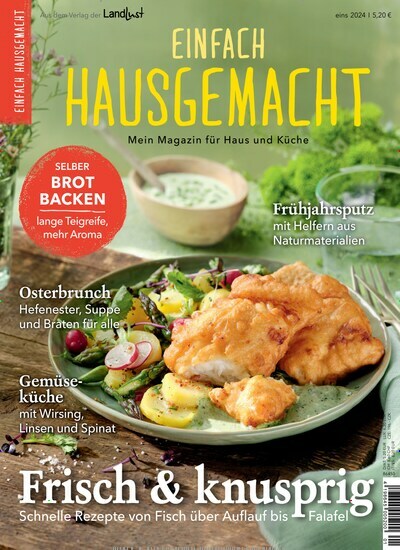 Titelbild der Ausgabe 1/2024 von Einfach Hausgemacht. Diese Zeitschrift und viele weitere Kochzeitschriften und Backzeitschriften als Abo oder epaper bei United Kiosk online kaufen.