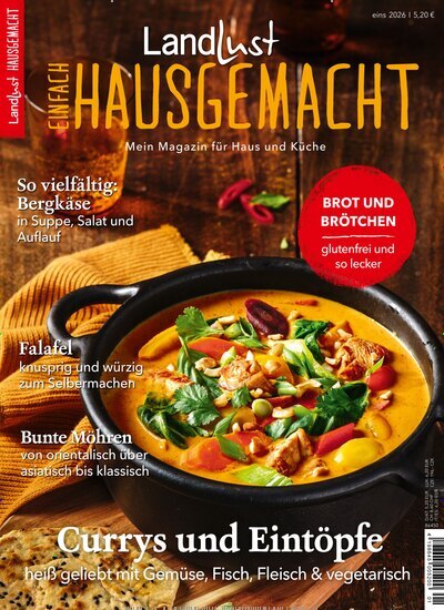Titelbild der Ausgabe 1/2026 von Einfach Hausgemacht. Diese Zeitschrift und viele weitere Kochzeitschriften und Backzeitschriften als Abo oder epaper bei United Kiosk online kaufen.