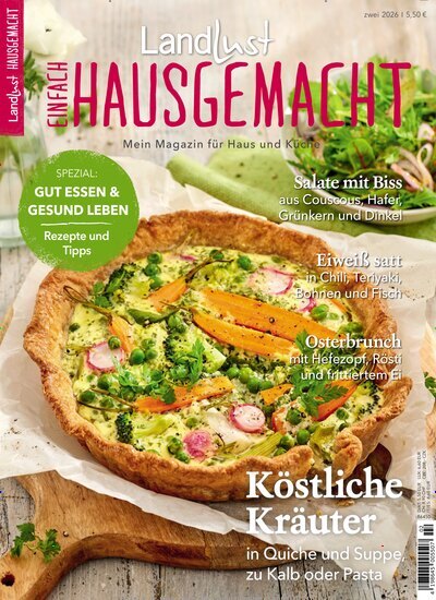 Titelbild der Ausgabe 2/2026 von Einfach Hausgemacht. Diese Zeitschrift und viele weitere Kochzeitschriften und Backzeitschriften als Abo oder epaper bei United Kiosk online kaufen.