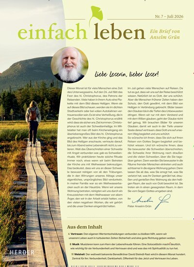 Titelbild der Ausgabe 7/2026 von einfach leben. Diese Zeitschrift und viele weitere Kunstmagazine und Kulturmagazine als Abo oder epaper bei United Kiosk online kaufen.