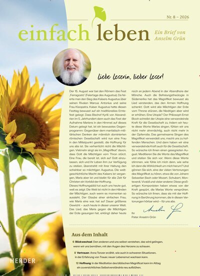 Titelbild der Ausgabe 8/2026 von einfach leben. Diese Zeitschrift und viele weitere Kunstmagazine und Kulturmagazine als Abo oder epaper bei United Kiosk online kaufen.