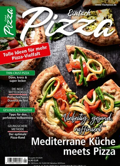 Titelbild der Ausgabe 1/2024 von Einfach Pizza. Diese Zeitschrift und viele weitere Kochzeitschriften und Backzeitschriften als Abo oder epaper bei United Kiosk online kaufen.