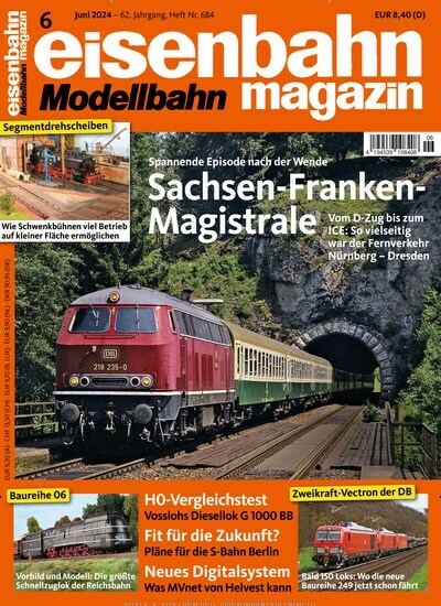Titelbild der Ausgabe 6/2024 von eisenbahn magazin. Diese Zeitschrift und viele weitere Reisemagazine, Freizeitmagazine und Wissensmagazine als Abo oder epaper bei United Kiosk online kaufen.