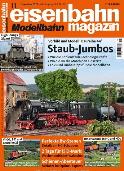 Titelbild der Ausgabe 11/2025 von eisenbahn magazin. Diese Zeitschrift und viele weitere Reisemagazine, Freizeitmagazine und Wissensmagazine als Abo oder epaper bei United Kiosk online kaufen.